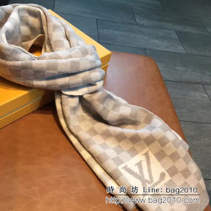 路易威登LV專櫃同步2018男士冬季羊毛圍巾 男女同款 LLWJ6965